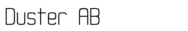 Duster AB font preview